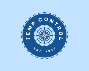 Nautical Navigation Compass logo design