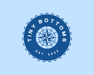 Nautical Navigation Compass logo design