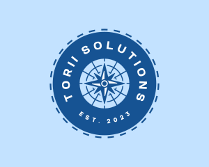 Nautical Navigation Compass logo design