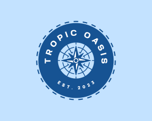 Nautical Navigation Compass logo design