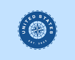 Nautical Navigation Compass logo design