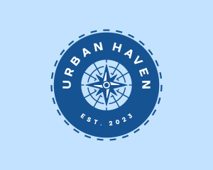 Nautical Navigation Compass logo design