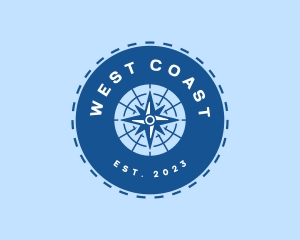 West - Nautical Navigation Compass logo design
