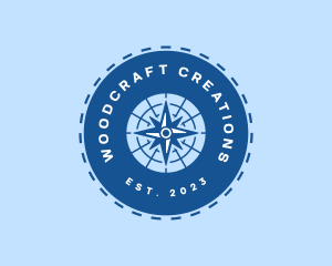 Nautical Navigation Compass logo design