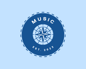 Emblem - Nautical Navigation Compass logo design