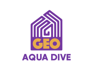 Violet Geo Pattern House Logo