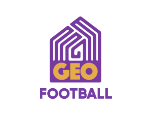 Violet Geo Pattern House Logo