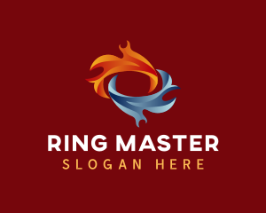 Ring - Fire Ice Ring logo design