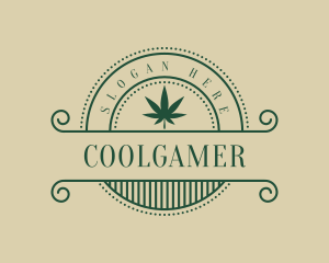 Elegant Marijuana Badge Logo