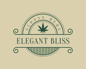 Classic - Elegant Marijuana Badge logo design