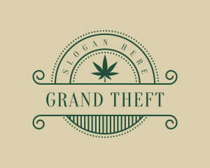 Herbalist - Elegant Marijuana Badge logo design