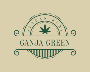 Elegant Marijuana Badge logo design