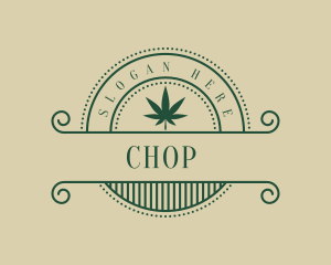 Therapy - Elegant Marijuana Badge logo design