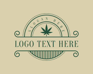 Elegant Marijuana Badge Logo