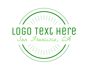 Sf - San Francisco Green Circle logo design