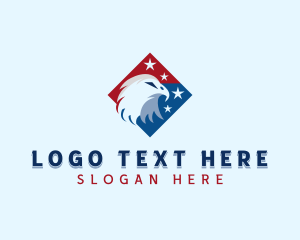 Bald Eagle Star Animal logo design