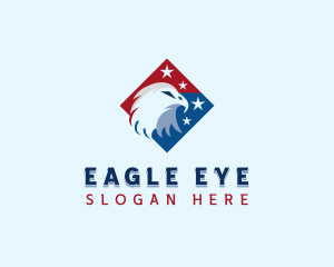 Bald Eagle Star Animal logo design