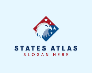 Bald Eagle Star Animal logo design