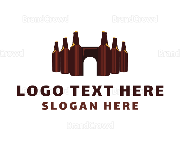 Beer Bottles Castle Logo