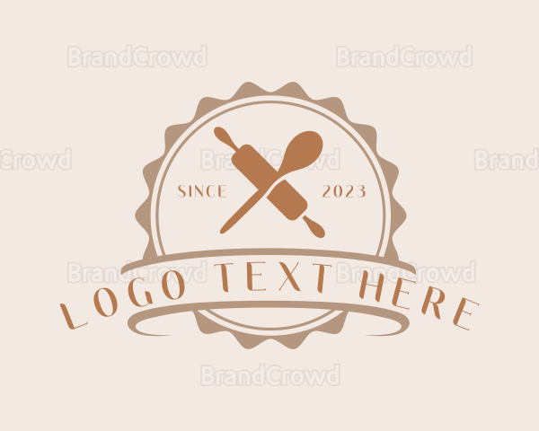 Bread Baking Rolling Pin Logo