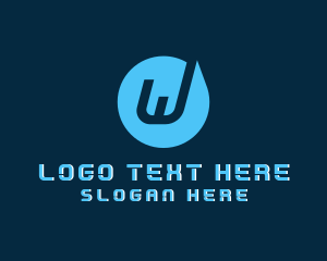 Gadget - Round Tech Business Letter W logo design