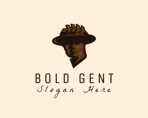 Man Hat Sculpture logo design