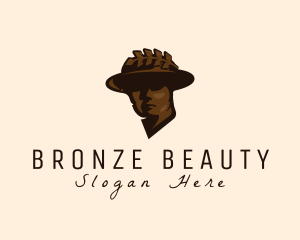 Man Hat Sculpture logo design