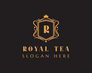 Orange Deluxe Royal Shield logo design