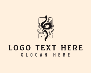 Serpent Leaf Snake logo design