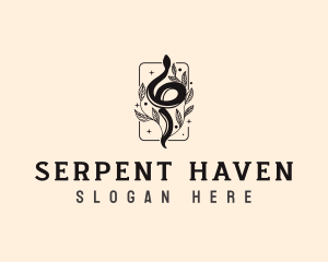 Serpent Leaf Snake logo design