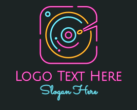 Producer - DJ Neon Turntable logo design