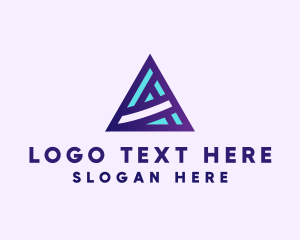 Triangle - Geometric Business Letter A logo design