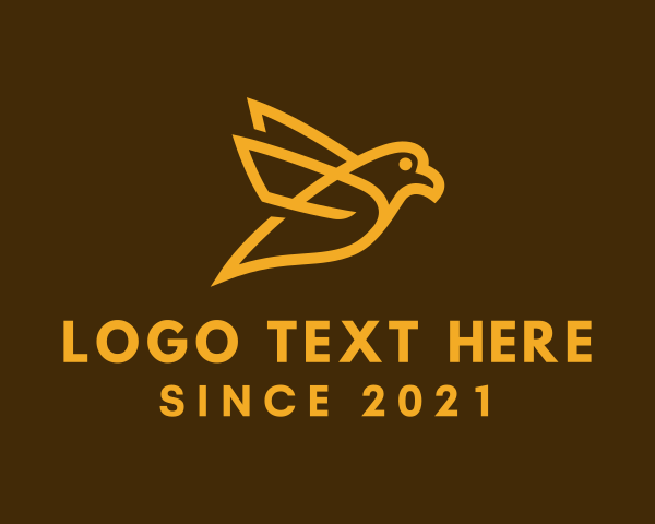 Avian - Golden Canary Outline logo design