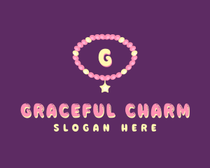 Beaded Charm Bracelet logo design