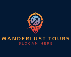 Tourist Location Pin logo design