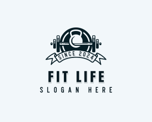 Fitness Gym Weights logo design