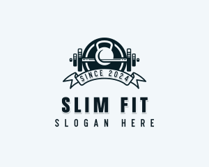 Fitness Gym Weights logo design