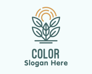 Plant Sun Eco Solar logo design
