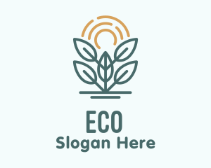 Plant Sun Eco Solar logo design