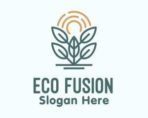 Plant Sun Eco Solar logo design