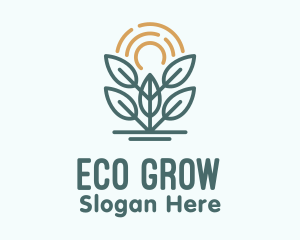 Plant Sun Eco Solar logo design