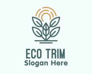 Plant Sun Eco Solar logo design