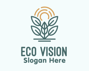 Plant Sun Eco Solar logo design