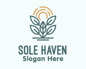 Plant Sun Eco Solar logo design