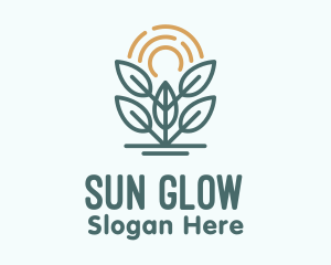 Plant Sun Eco Solar logo design