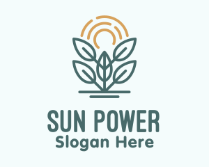 Plant Sun Eco Solar logo design