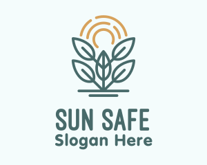 Plant Sun Eco Solar logo design