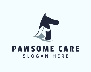 Horse Cat Dog Veterinary logo design