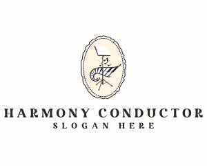 Conductor - Orchestra Musical Sheet logo design