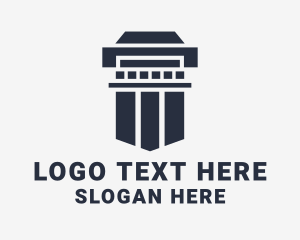Paralegal - Construction Column Building logo design